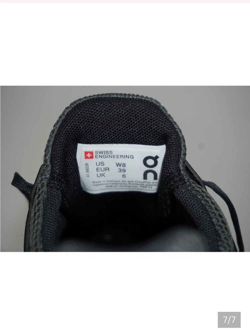 On Running Cloudswift Shoes Womens Size 8 Black Helion Road Running CloudTec - Picture 4 of 4